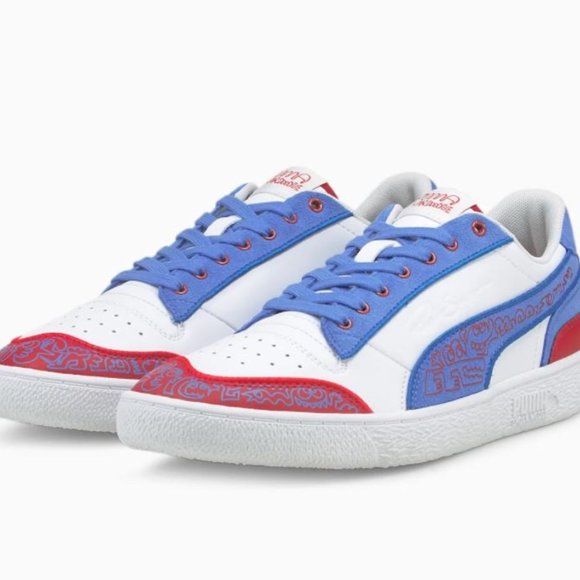 Puma x Ralph Sampson Mr Doodle Trainers 380539-01 Graffiti Spaghetti Sneakers